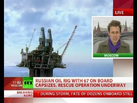 Russian oil rig sinks with 67 on board