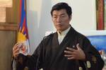 The De Facto Prime Minister of the Tibetan people, Dr. Lobsang Sangay addressing during the opening ceremony of his Tibet Policy Institute would help his administration in framing policies for the next fifty years being held in Dharamshala, H.P, India, on 15th February 2012.