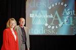 Carol Bartz, left, chief executive officer, chairman and president of Autodesk, and Larry Crume, vice-president and general manager of Kinetix, announce the formation of Kinetix, Autodesk's multimedia product group, at the Plaza Hotel in New York, Wednesday April 10,1996. One of company's first products is a program for creating 3-D images on the World Wide Web pages. The company, best known for the popular Autocad design software, also changed its Nasdaq stock symbol from ACAD to ADSK to reflec