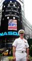 Rear Adm. Mark S. Boensel, commander of Navy Region Mid-Atlantic, attends the closing of the NASDAQ Stock Exchange as part of Fleet Week New York 2010.