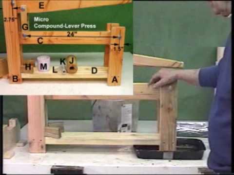 Small (Micro) Biomass Fuel Briquette Presses made from Wood