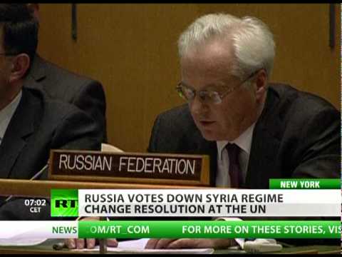 Russia votes down Syria 'regime change' resolution