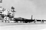 U-2 testing aboard USS America (CV-66). Though the U.S. Air Force and Navy would eventually fly the U-2, it was originally a CIA operation, run through the Office of Scientific Intelligence.