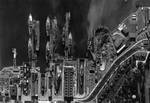 Aerial Photo of the Puget Sound Naval Shipyard at Bremerton, Washington (USA), in 1940, during construction of Dry Dock No. 5. Visible (among other ships) are eight battleships and the aircraft carrier USS Enterprise (CV-6).