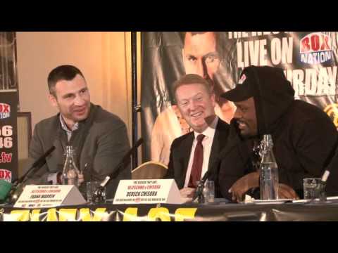 VITALI KLITSCHKO v DERECK CHISORA FULL UN-CUT PRESS CONFERENCE / iFILM LONDON