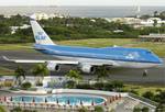 A KLM Boeing 747-400 at Princess Juliana Airport in Sint Maarten (2007).