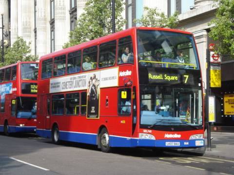 OXFORD STREET LONDON BUSES APRIL 2010