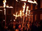 Lewes Bonfire Night procession commemorating 17 Protestant martyrs burnt at the stake from 1555 to 1557. The process of learning to adopt the behavior patterns of the community is called socialization.