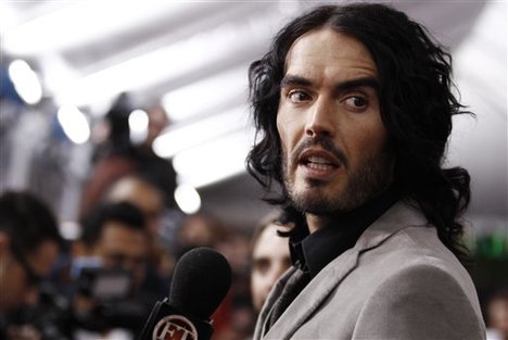 Cast member Russell Brand arrives at the premiere of "The Tempest" in Los Angeles on Monday, Dec. 6, 2010.