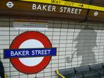 The London Underground roundel, seen here at Piccadilly Circus.The origins of the roundel, in earlier years known as the 'bulls-eye' or 'target', are obscure.