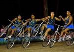 India Girls Cycle practice on the Olympic Circus at Kolkata in Eastern India City