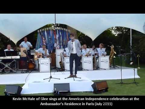 Kevin McHale of Glee sings at the American Ambassador's Residence in Paris