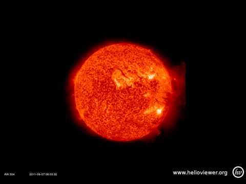 HUGE explosion on the Sun on June 7, 2011