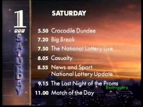 BBC1 Continuity & Closedown 15th/16th September 1995