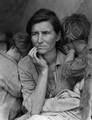 The Great Depression with its periods of world wide economic hardship formed the backdrop against which Keynes's revolution took place. The image is Dorothea Lange's Migrant Mother depiction of destitute pea-pickers in California, taken in March 1936.