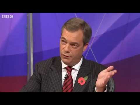 Farage and Duncan Smith clash on Europe referendum (BBC News - Question Time, 27.10.2011)