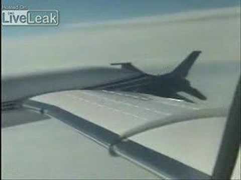 F-16 Intercepting Lear Jet