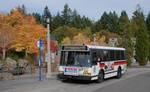 A bus on Tri Met's Washington Park Shuttle route (in Portland, Oregon), laying over at the 