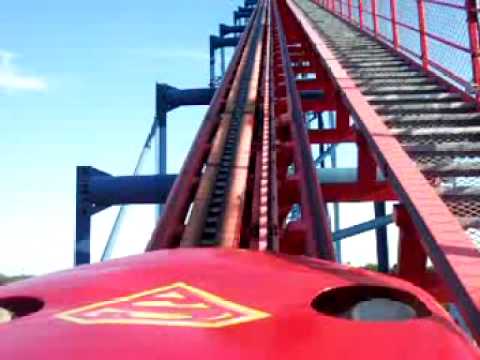 Superman ride at Six Flags in Maryland