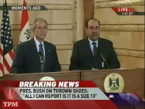 Bush Dodges Shoes Thrown by Iraqi Journalist