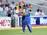 India's Sachin Tendulkar walks off after being dismissed batting against Sri Lanka during their One Day International series cricket match in Adelaide, Australia, Tuesday, Feb. 14, 2012.