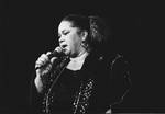 The American blues singer Etta James in concert at Deauville (Normandy, France) in July 1990.