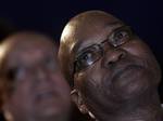 African National Congress presidential candidate Jacob Zuma looks at the results board at the Independent Electoral Commission result center in Pretoria, South Africa, Saturday April 25, 2009. South Africa's long-dominant ANC won overwhelmingly in parliamentary elections, but did not get the two-thirds of the vote it won with ease in the last elections, according to the final tally released Saturday. The victory puts party leader Jacob Zuma in line for the presidency.