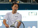 Michael Chang during his match against Aaron Krickstein on Day 4 of the 2012 ATP Champions Tour at Delray Beach Stadium & Tennis Center Delray Beach, Florida - February 27, 2012