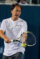 Michael Chang during his match against Aaron Krickstein on Day 4 of the 2012 ATP Champions Tour at Delray Beach Stadium & Tennis Center Delray Beach, Florida - February 27, 2012