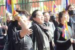 Tibetans in exile during a mass protest to against Chinese rule after 24 self-immolations carryout in their homeland, New Delhi, the capital of India, 08th February, 2012.