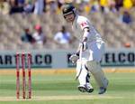 Australia's Brad Haddin makes a run during the fourth cricket test match against India in Adelaide, Australia Wednesday, Jan. 25, 2012.