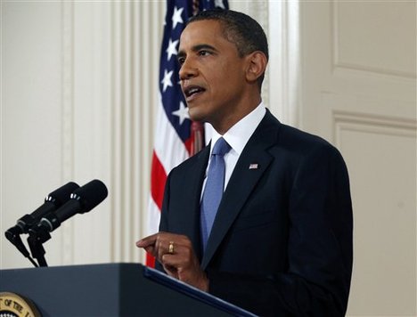 President Barack Obama delivers a televised address from the East Room of the White House in Washington, Wednesday, June 22, 2011 on his plan to drawdown U.S. troops in Afghanistan.