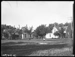 Streets of Kearney, Nebraska showing houses and one person, c. 1907. Before Kearney was named Kearney, it was called Dobytown and it was located 2 miles (3.2 km) southeast of the present-day Kearney.