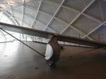 A replica of the Colditz Glider as seen at the Imperial War Museum in London, United Kingdom. A full-sized replica of the Colditz glider was commissioned by Channel 4 and was built by Southdown Aviation Ltd at Lasham Airfield.