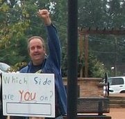 Randy protesting Mountain Top Removal