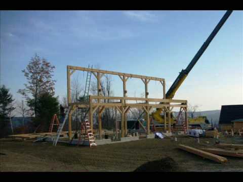 Timber Frame Barn Raising in Vermont