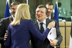 Signature of the Treaty on Stability, Coordination and Governance in the Economic and Monetary Union: Helle Thorning-Schmidt, Danish Prime Minister, on the left, and José Manuel Barroso, President of the EC