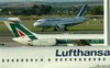 Alitalia, Lufthansa and Air France airplanes