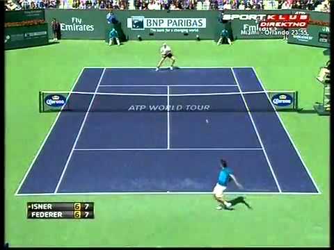 Roger Federer vs John Isner - Match Point & Highlights - Indian Wells FINAL 2012 - 18/03/2012