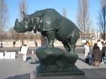 Rhinocéros, by Alfred Jacquemart, outside the Musee d'Orsay, Paris. Henri Alfred Marie Jacquemart (French pronunciation: [ɑ̃ʁi alfʁɛd maʁi ʒakmaʁ]) (February 24, 1824 - January 4, 1896), often known as Alfred Jacquemart, was a noted French sculptor and animalier.