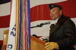 ASTORIA, Ore. - Coast Guard Rear Adm. Gary Blore speaks during an Ancient Albatross Change of Watch Ceremony at Sector Columbia River in Astoria Thursday, July 14, 2011. Ancient Albatross is an honorary title given to active duty Coast Guard members, both enlisted and officer, who have the longest history in aviation among the service. Blore, who served in the Coast Guard for 36 years, received the title in 2009. Coast Guard photo by Petty Officer Shawn Eggert (1317586) ( Ancient Albatross )