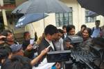 Dr. Lobsang Sangay, the democratically elected prime minister of the Tibetan government-in-exile interacting with journalists and photographers on Friday, 16th September after appointing his six cabinet ministers on the floor of the parliament in this Himachal Pradesh hill town, H.P, India.