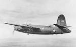 A B-26B with extensive flak damage over Europe, September 1943. The B-26 entered service with the Eighth Air Force in England in early 1943, with the 322d Bombardment Group flying its first missions in May 1943.