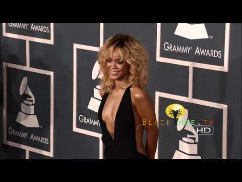 Rihanna on the Red Carpet 2012 Grammy Awards | HD 1080i