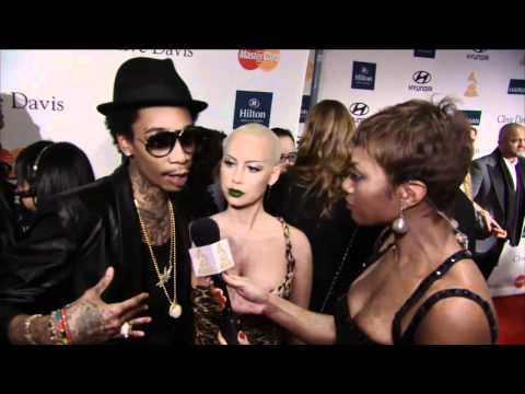 Wiz Khalifa and Amber Rose at Pre-GRAMMY Gala