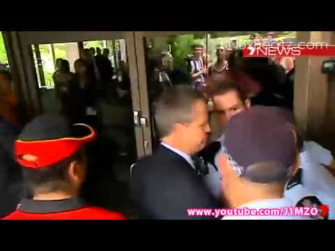 Prime Minister Julia Gillard attacked by Protesters on Australia Day - FOOTAGE