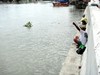 Fishing is possible in the newly cleaned River 