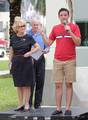 FAU President Mary Jane Saunders, Ph.D. Unveils a new statue and tradition before the Western Kentucky University Hilltoppers defeated the Florida Atlantic University Owls football team's inaugural game at its on-campus FAU Stadium 20-0 Boca Raton, Florida October 15, 2011