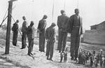 Public execution of Polish civilians by the Nazi Germans in Krakow in 1942.In the territories occupied by Nazi Germany from 1939 to 1945, strangulation hanging was a preferred means of public execution, although more criminal executions were performed by guillotine than hanging.