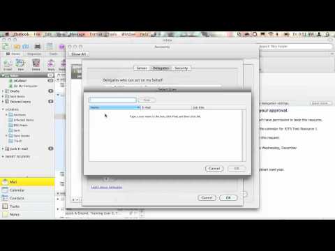 Setting Up Delegates in Outlook 2011